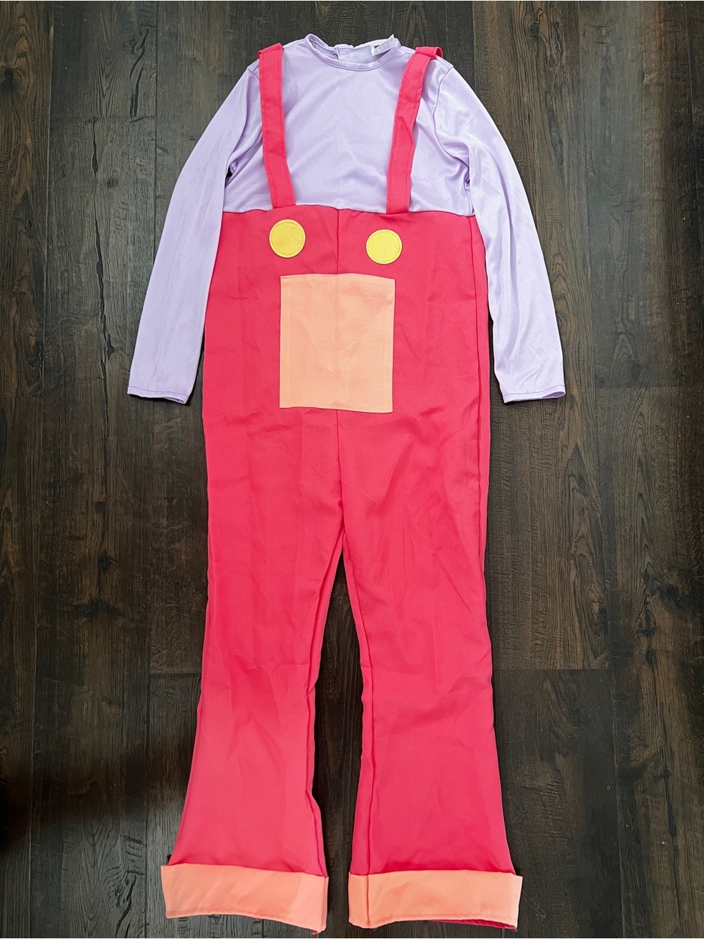 Jax Digital Circus Overalls Costume with yellow Gloves Kids 10-12